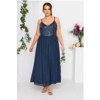 Yours Curve Plus Size Sequin Embellished Sleeveless Maxi Dress