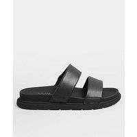 Yours Curve Plus Size  Two Strap Sandals In Extra Wide EEE Fit