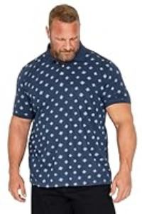 BadRhino Big & Tall Navy Compass Print Polo Shirt - Men/'s - Plus Size Curve