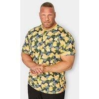 BadRhino Big & Tall Yellow Hawaiian T-Shirt - Men/'s - M to 8XL