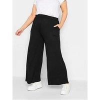 Yours Wide Leg Trouser Black