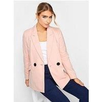 M&Co Womens Tailored Button Blazer - Women/'s Pink