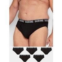 BadRhino Big & Tall 5 Pack Briefs - Men/'s - M to 8XL Black