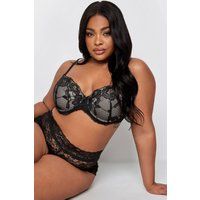Yours Curve Women's Plus Size Satin Lace Padded Bras