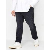 Badrhino Washed Straight Jean - Black