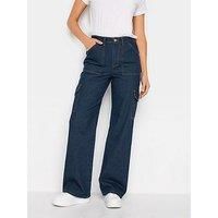 Long Tall Sally Dark Wash Blue Utility Trouser