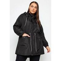 YOURS Curve Plus Size Drawstring Lightweight Parka Jacket