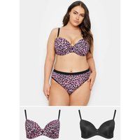 Yours Curve Women's Plus Size 2 Pack T-Shirt Bras