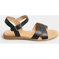 Yours Curve Women's Plus Size Cross Strap Sandal In Extra Wide Fit