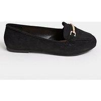 Yours Curve Women's Plus Size Faux Suede Buckle Loafers In Extra Wide EEE Fit