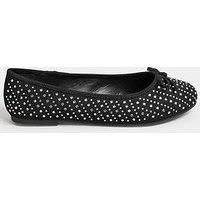 Sparkly Ballerina Pumps In Extra Wide Fit