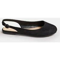Yours Extra Wide Fit Slingback Shoe Black