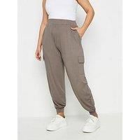 Yours Curve Harem Cargos Brown