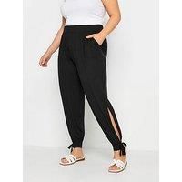Yours Curve Women's Plus Size Tie Detail Harem Joggers