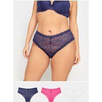 Yours Curve Women's Plus Size 3 Pack Animal Print Briefs