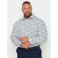 Big & Tall Mens Paisley Print Long Sleeve Shirt