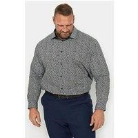 Big & Tall Mens Floral Print Long Sleeve Shirt