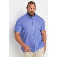 BadRhino Big & Tall Blue Short Sleeve Oxford Shirt - Men/'s - M to 8XL