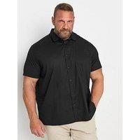 BadRhino Big & Tall Stretch Short Sleeve Shirt - Men/'s - Plus Size Curve Black