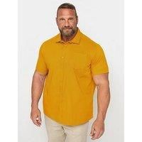 BadRhino Big & Tall Stretch Short Sleeve Shirt - Men/'s - Plus Size Curve Yellow