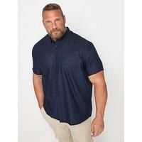 Big & Tall Mens Premium  Short Sleeve Oxford Cotton Shirt