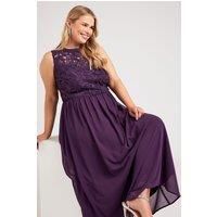 Yours London Curve Women's Plus Size Lace Bodice Maxi Dress