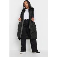 Yours Curve Womens Plus Size Reversible Quilted Longline Hooded Gilet