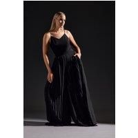 LTS Tall Chiffon Pleated Wide Leg Jumpsuit