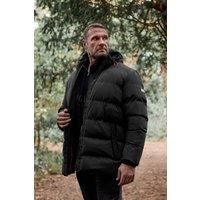 Badrhino Hooded Padded Coat - Black