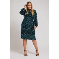 Yours Curve Women's Plus Size Sequin Velvet Shift Dress