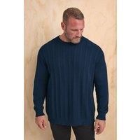 Big & Tall Men's Crew Neck Cable Knit Jumper