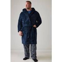 Big & Tall Men's Textured Fleece Dressing Gown