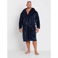 Big & Tall Men's Textured Fleece Dressing Gown