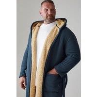 Big & Tall Men's Waffle Borg Lined Dressing Gown