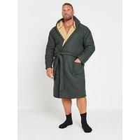 Big & Tall Men's Waffle Borg Lined Dressing Gown