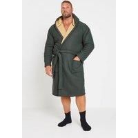 Big & Tall Men's Waffle Borg Lined Dressing Gown