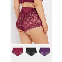 Yours Curve Plus Size Lace Back Knickers