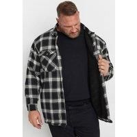 Badrhino Checked Borg Shacket - Black