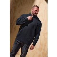 BadRhino Big & Tall Milano Quarter Zip Jumper - Men/'s - Plus Size Curve Black