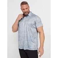 Big & Tall Men's Marble Print Polo Shirt