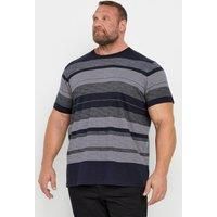 BadRhino Big & Tall Blue Colourblock Stripe T-Shirt - Men/'s - Plus Size Curve