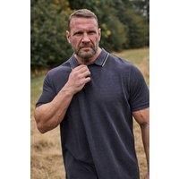 Big & Tall Men's Textured Tipped Polo Shirt