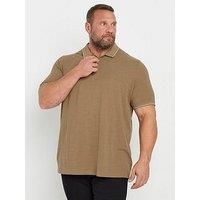 Big & Tall Men's Textured Tipped Polo Shirt