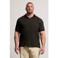 Big & Tall Men's Textured Tipped Polo Shirt