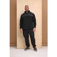 Big & Tall Men's Quarter Zip Quilted Fleece Jacket