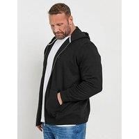 Big & Tall Men's Zip Through Diamond Quilted Hoodie