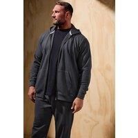 Big & Tall Men's Zip Through Diamond Quilted Hoodie