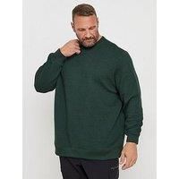 Badrhino Big & Tall Chevron Crew Sweatshirt - Green