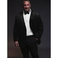 Badrhino Velvet Blazer Long - Black