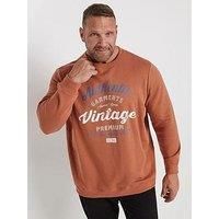 Big & Tall Men's 'Authentic Vintage' Graphic Sweatshirt